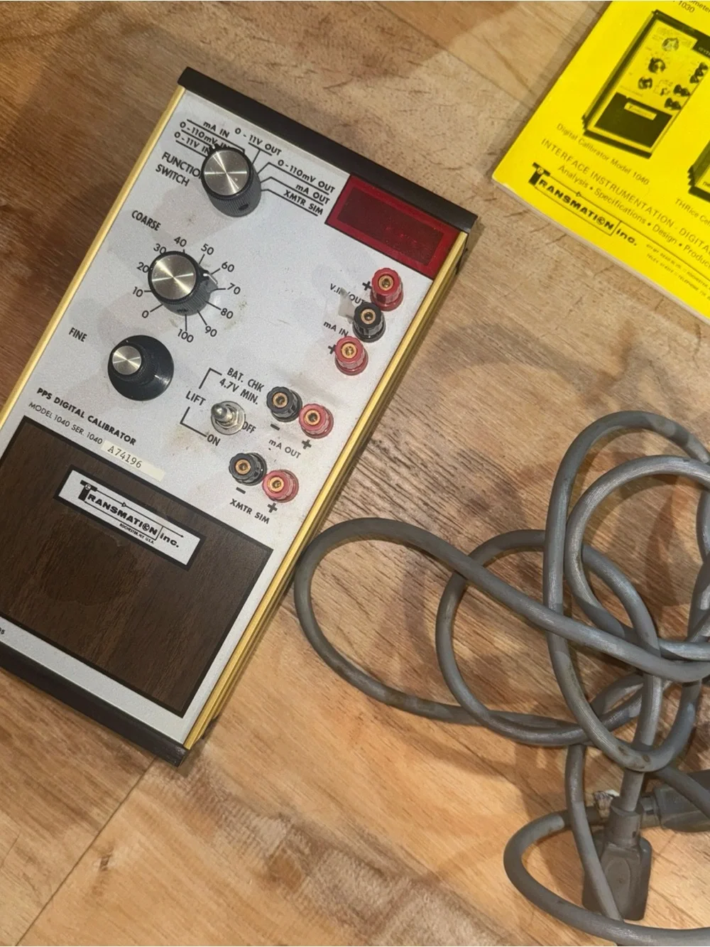 Vintage Transmation 1040 PPS Digital Process Calibrator Simulator w Case Manuals